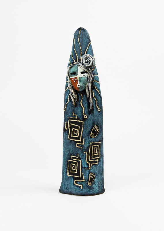 "Whisperers" ceramic sculptures